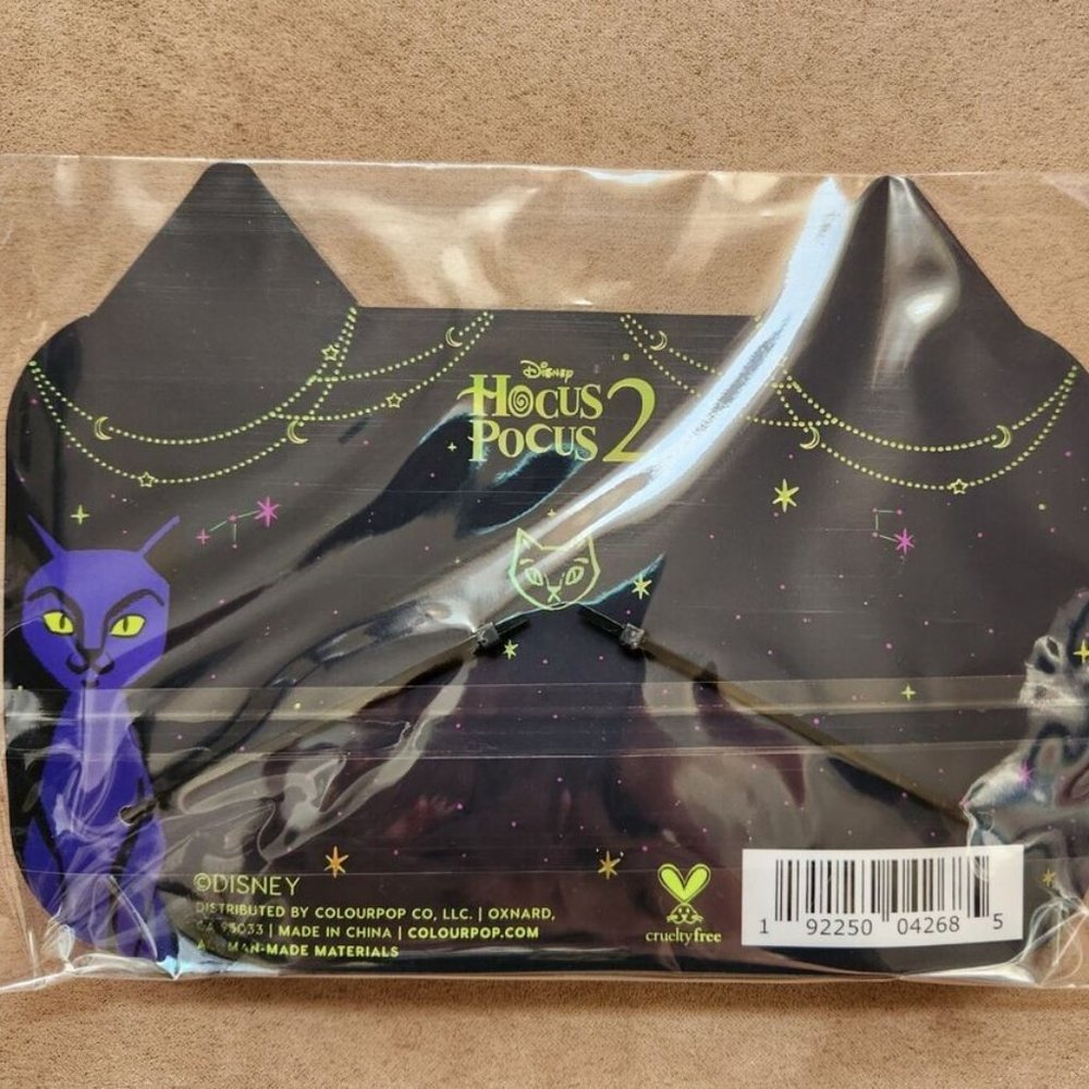 NIB Colourpop x Disney Hocus Pocus 2 Give Him Fur Black Cat Ear Clips - Picture 2 of 2